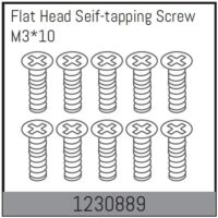Absima M3*10 Flat Head Self-tapping Screw Set (10)