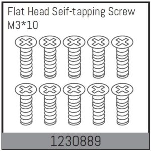 Absima M3*10 Flat Head Self-tapping Screw Set (10)