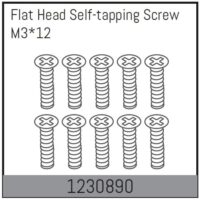 Absima M3*12 Flat Head Self-tapping Screw Set (10)