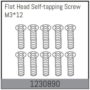 Absima M3*12 Flat Head Self-tapping Screw Set (10)