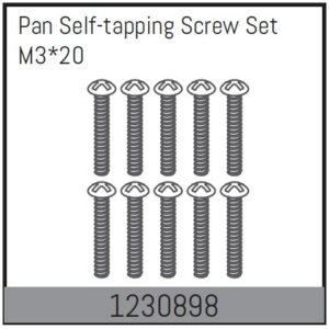 Absima M3*20 Pan self-tapping Screw Set (10)