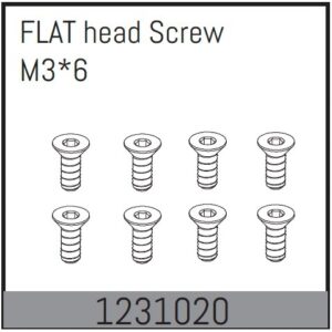 Absima Flat Head Screws M3*6 (8)
