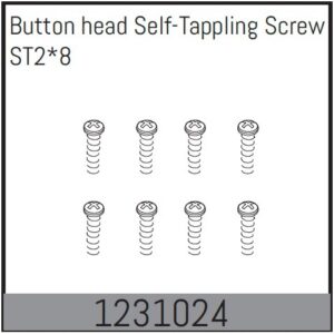 Absima Button Head Screws M2*8 (8)