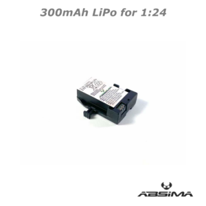 300mAh 3.7V 1S LiPo Battery for 1:24 Scale (1240001)