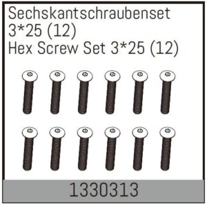 Screws Ball Head M3x25mm (12) (1330313) Absima
