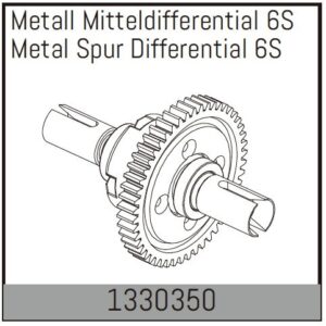 Diff Spur Gear Set 6S Metal (1330350) Absima