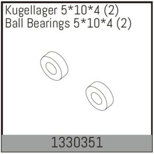 Ball Bearing 5x10x4mm (2) (1330351) Absima