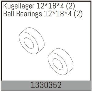 Ball Bearing 12x18x4mm (2) (1330352) Absima