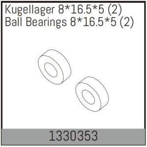 Ball Bearing 8x16.5x5mm (2) (1330353) Absima