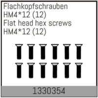 Kruvid Flat Head M4x12mm (12) (1330354) Absima