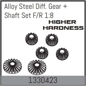 Diff. Gear Set F/R 1:8 Alloy Steel (1330423) Absima