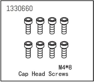 Absima Cap Head Screws M4*8 (8)