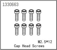 Absima Cap Head Screws M2.5*12 (8)