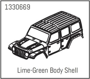 Absima PC Body Shell Lime-Green - Yucatan