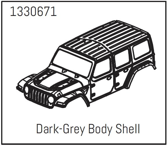 Absima PC Body Shell Dark-Grey - Yucatan
