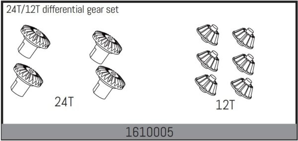 Absima 24T/12T differential gear set