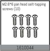 Absima M2.6*6 pan head selt-tapping screws (10)