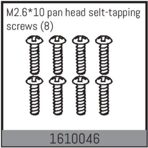 Absima M2.6*10 pan head selt-tapping screws (8)