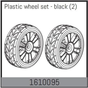 Absima Plastic wheel set - black (2)
