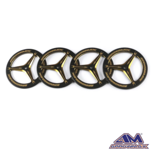 Set-Up Wheel For Rubber Tires Black Golden (4) (AM-171007) ARROWMAX