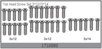 Absima Flat Head Screw Set 3*12/3*14