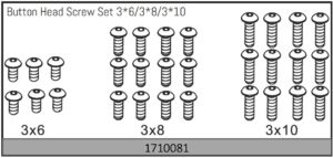 Absima Button Head Screw Set 3*6/3*8/3*10