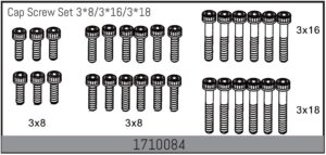 Absima Cap Screw Set 3*8/3*16/3*18