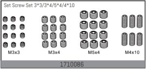 Absima Set Screw Set 3*3/3*4/5*4/4*10