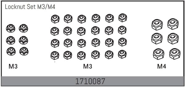 Absima Locknut Set M3/M4