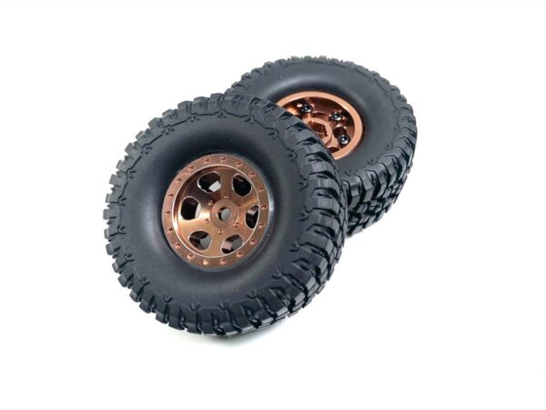 Absima 1.1" Aluminum Beadlock Wheels 1:18 Crawler - bronze (2)