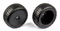 Team Associated Wide Mini Pin Tires, mounted