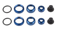 Team Associated FT 10 mm Shock Caps and Collars, blue aluminum