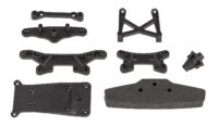 Team Associated Reflex 14R Shock Towers, Bumper, and Skid Plate Set