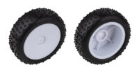 Team Associated Reflex 14 Mini Pin Tires, Narrow Wheels, mounted, white