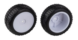 Team Associated Reflex 14 Mini Pin Tires, Wide Wheels, mounted, white
