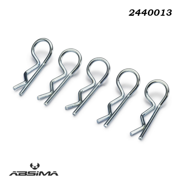 Absima Body Clips (medium/silver) (10)