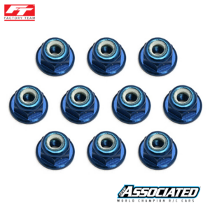 Nuts M3 Nylon Flanged Blue FT (10) (25392) Team Associated