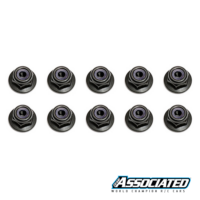 Nuts M3 Nylon Flanged Black (10) (25612) Team Associated