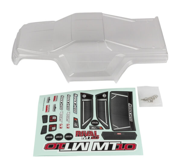 Team Associated RIVAL MT10 Body V2, clear
