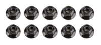 Team Associated M5 Locknuts, flanged, black
