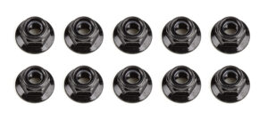 Team Associated M5 Locknuts, flanged, black