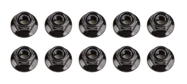 Team Associated M5 Locknuts, flanged, black