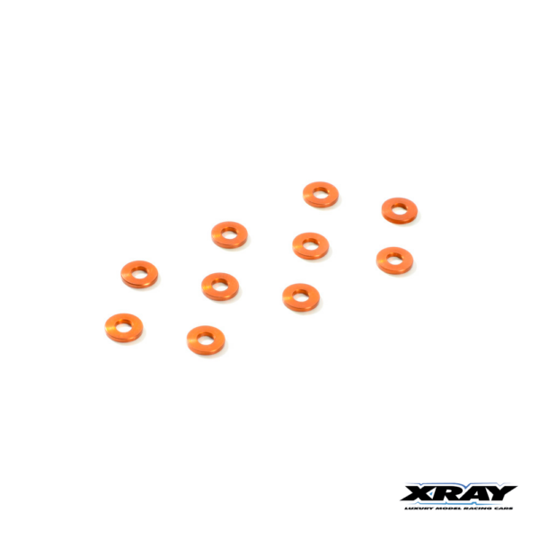 Washer Alum. 3x7x1.0mm Orange (10) (303136-O) Xray