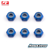 Nuts M3 Nylon Blue FT (6)  (31550) Team Associated
