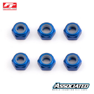 Nuts M3 Nylon Blue FT (6)  (31550) Team Associated