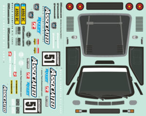 Team Associated Apex2 Sport, A550 Decal Sheet