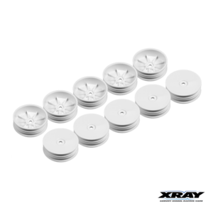 Wheels Front Slim 2wd 12mm White (10) (329904-M)