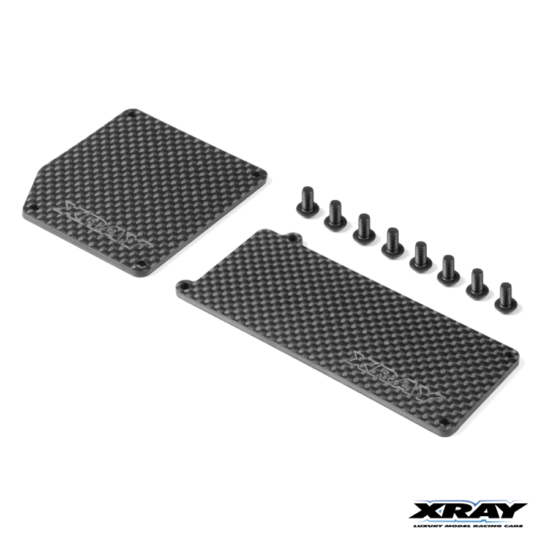 Carbon Battery & Receiver Cover Plate for Hard Radio Case (356005) Xray