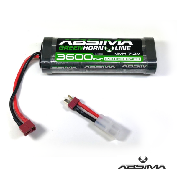 3600mAh 7.2V NiMh Absima aku (T-plug,Tamiya,360g)