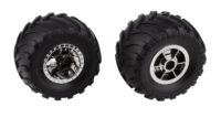 Team Associated MT12 Wheels and Tires, chrome